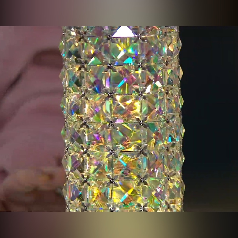 Valerie Parr Hill Illuminated 8” Faceted Glass Hurricane